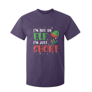 Funny Christmas T Shirt For Kid Im Not An Elf Just Short TS09 Purple Print Your Wear