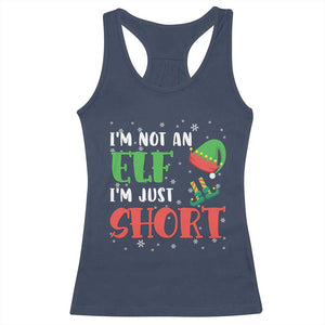 Funny Christmas Racerback Tank Top Im Not An Elf Just Short TS09 Navy Print Your Wear