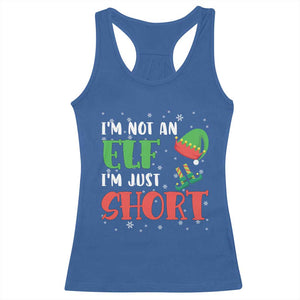 Funny Christmas Racerback Tank Top Im Not An Elf Just Short TS09 Royal Blue Print Your Wear