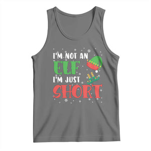 Funny Christmas Tank Top Im Not An Elf Just Short TS09 Black Heather Print Your Wear