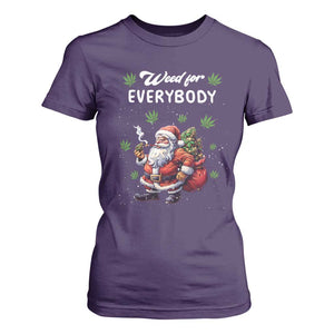 Funny Christmas T Shirt For Women Weed For Everybody Cannabis 420 TS09 Purple Print Your Wear