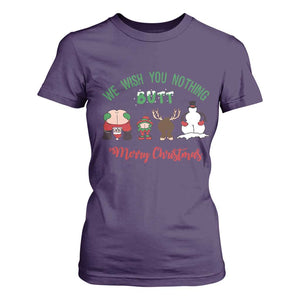 Funny Christmas T Shirt For Women Wishing You Nothing Butt A Merry Christmas TS09 Purple Print Your Wear