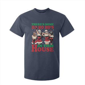 Funny Christmas T Shirt For Kid There Is Some Ho Ho Hos In This House Horror Character Dancing TS09 Navy Print Your Wear
