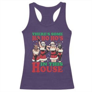 Funny Christmas Racerback Tank Top There Is Some Ho Ho Hos In This House Horror Character Dancing TS09 Purple Print Your Wear