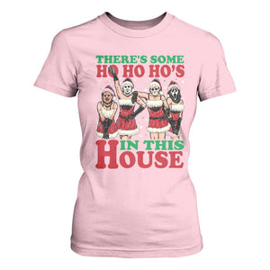 Funny Christmas T Shirt For Women There Is Some Ho Ho Hos In This House Horror Character Dancing TS09 Light Pink Print Your Wear