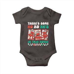 Funny Christmas Baby Onesie There Is Some Ho Ho Hos In This House Horror Character TS09 Dark Chocolate Print Your Wear