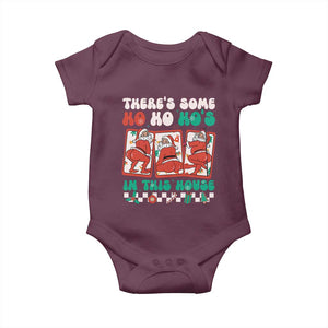 Funny Christmas Baby Onesie There Is Some Ho Ho Hos In This House Horror Character TS09 Maroon Print Your Wear