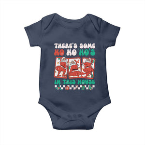 Funny Christmas Baby Onesie There Is Some Ho Ho Hos In This House Horror Character TS09 Navy Print Your Wear