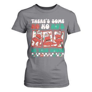 Funny Christmas T Shirt For Women There Is Some Ho Ho Hos In This House Horror Character TS09 Charcoal Print Your Wear