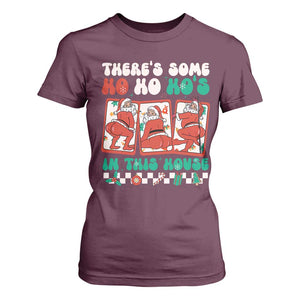 Funny Christmas T Shirt For Women There Is Some Ho Ho Hos In This House Horror Character TS09 Maroon Print Your Wear