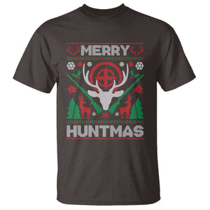 Christmas Hunting T Shirt Merry Huntmas Deer Season Hunter TS09 Dark Chocolate Print Your Wear