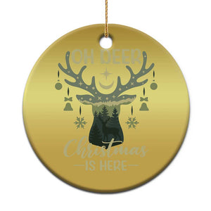 Xmas Hunting Christmas Ornament Oh Deer Christmas Is Here Hunter TS09 Print Your Wear