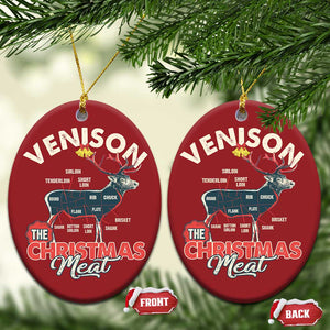 Xmas Hunting Christmas Ornament Venison Meat Deer Season Hunter TS09 Oval Red Print Your Wear