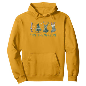 Christmas Hunting Hoodie Tis The Season Hunting Camo Hunter TS09 Gold Print Your Wear