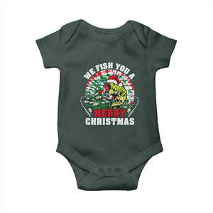 Xmas Fishing Baby Onesie We Fish You A Merry Christmas Santa Hat TS09 Print Your Wear