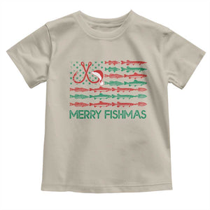 Christmas Fishing Baby Shirt Merry Fishmas Fisherman American Flag TS09 Sand Print Your Wear