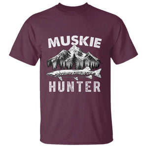 Musky Hunter Fishing Fisherman T Shirt TS09 Maroon Print Your Wear