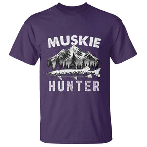Musky Hunter Fishing Fisherman T Shirt TS09 Purple Print Your Wear