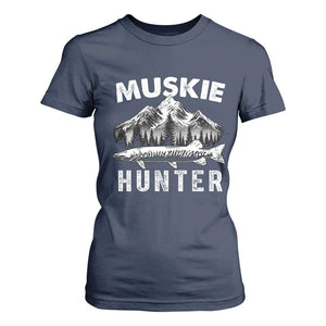 Musky Hunter Fishing Fisherman T Shirt For Women TS09 Navy Print Your Wear