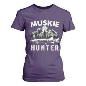 Musky Hunter Fishing Fisherman T Shirt For Women TS09 Purple Print Your Wear