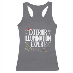 Funny Christmas Racerback Tank Top Exterior Illumination Expert Christmas Lights TS09 Charcoal Print Your Wear