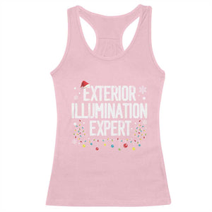 Funny Christmas Racerback Tank Top Exterior Illumination Expert Christmas Lights TS09 Light Pink Print Your Wear