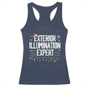 Funny Christmas Racerback Tank Top Exterior Illumination Expert Christmas Lights TS09 Navy Print Your Wear