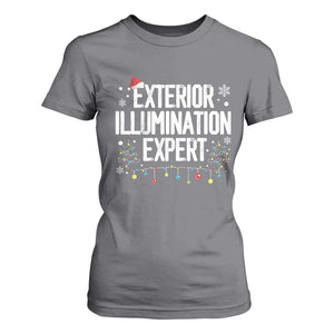 Funny Christmas T Shirt For Women Exterior Illumination Expert Christmas Lights TS09 Charcoal Print Your Wear