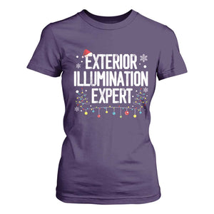 Funny Christmas T Shirt For Women Exterior Illumination Expert Christmas Lights TS09 Purple Print Your Wear