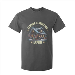 Funny Christmas T Shirt For Kid Exterior Illumination Expert Christmas Lights Home TS09 Dark Heather Print Your Wear