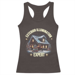Funny Christmas Racerback Tank Top Exterior Illumination Expert Christmas Lights Home TS09 Dark Chocolate Print Your Wear