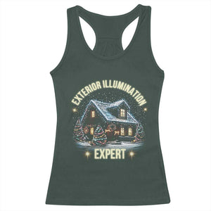 Funny Christmas Racerback Tank Top Exterior Illumination Expert Christmas Lights Home TS09 Dark Forest Green Print Your Wear