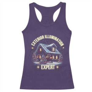 Funny Christmas Racerback Tank Top Exterior Illumination Expert Christmas Lights Home TS09 Purple Print Your Wear