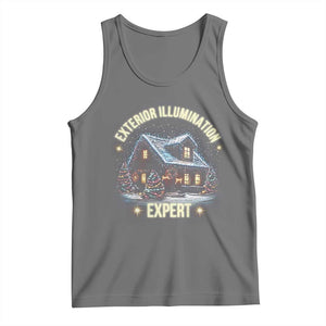 Funny Christmas Tank Top Exterior Illumination Expert Christmas Lights Home TS09 Black Heather Print Your Wear