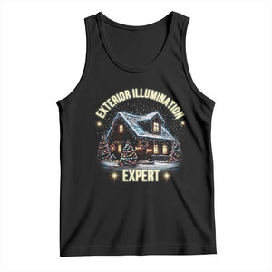 Funny Christmas Tank Top Exterior Illumination Expert Christmas Lights Home TS09 Black Print Your Wear
