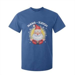 Christmas Yoga T Shirt For Kid Nama Sleigh Cute Santa TS09 Royal Blue Print Your Wear
