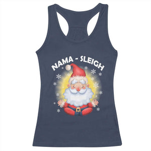 Christmas Yoga Racerback Tank Top Nama Sleigh Cute Santa TS09 Navy Print Your Wear