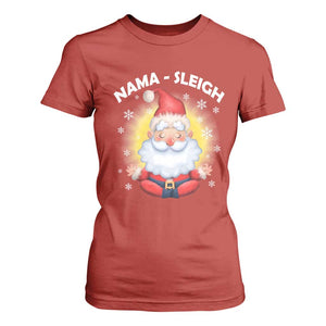 Christmas Yoga T Shirt For Women Nama Sleigh Cute Santa TS09 Red Print Your Wear