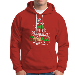 Will Run For Christmas Cookies Santa Running Race Hoodie TS09 Red Printyourwear