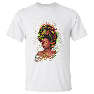 God Says I Am Melanin Strong Unique Black Women T Shirt TS09 White Printyourwear