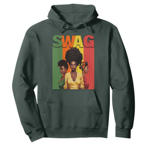 Black History Month Swag Melanin Queen Hoodie TS09 Dark Forest Green Printyourwear