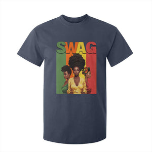 Black History Month Swag Melanin Queen T Shirt For Kid TS09 Navy Print Your Wear