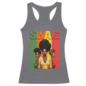 Black History Month Swag Melanin Queen Racerback Tank Top TS09 Charcoal Print Your Wear