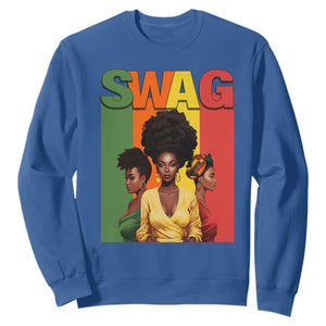 Black History Month Swag Melanin Queen Sweatshirt TS09 Royal Blue Printyourwear