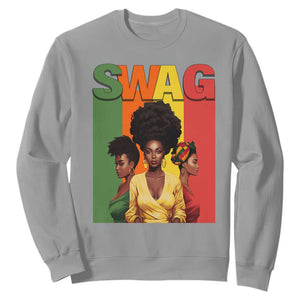 Black History Month Swag Melanin Queen Sweatshirt TS09 Sport Gray Printyourwear