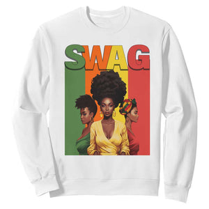 Black History Month Swag Melanin Queen Sweatshirt TS09 White Printyourwear