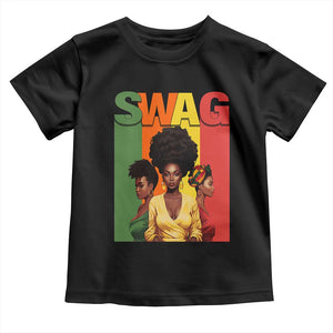 Black History Month Swag Melanin Queen Toddler T Shirt TS09 Black Print Your Wear