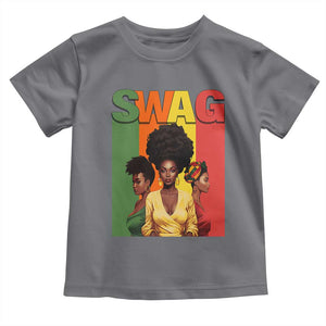 Black History Month Swag Melanin Queen Toddler T Shirt TS09 Charcoal Print Your Wear