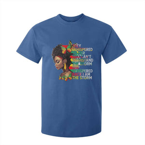 African Women Black History Month T Shirt For Kid She Whispered Back I Am The Storm TS09 Royal Blue Print Your Wear