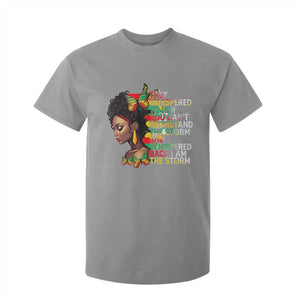 African Women Black History Month T Shirt For Kid She Whispered Back I Am The Storm TS09 Sport Gray Print Your Wear